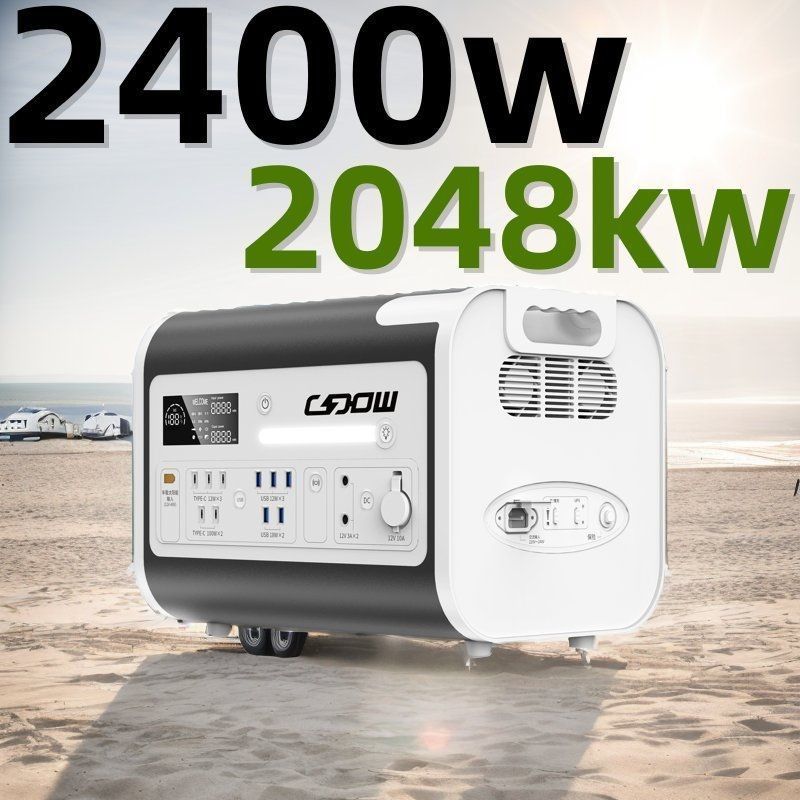 2400W2048wh Hệ thống lưu trữ năng lượng Trạm điện di động Máy phát năng lượng mặt trời sạc nhanh 1500W Không dây 15W