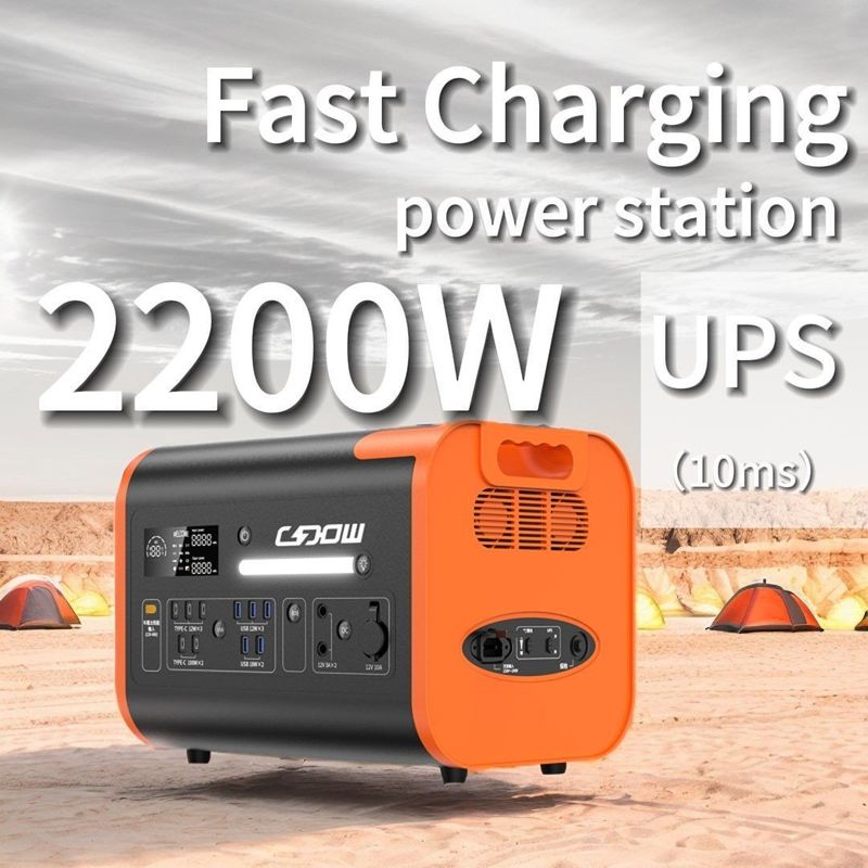 Bộ sạc di động 2000W Sạc ô tô Trạm điện di động cho máy tính xách tay và cắm trại