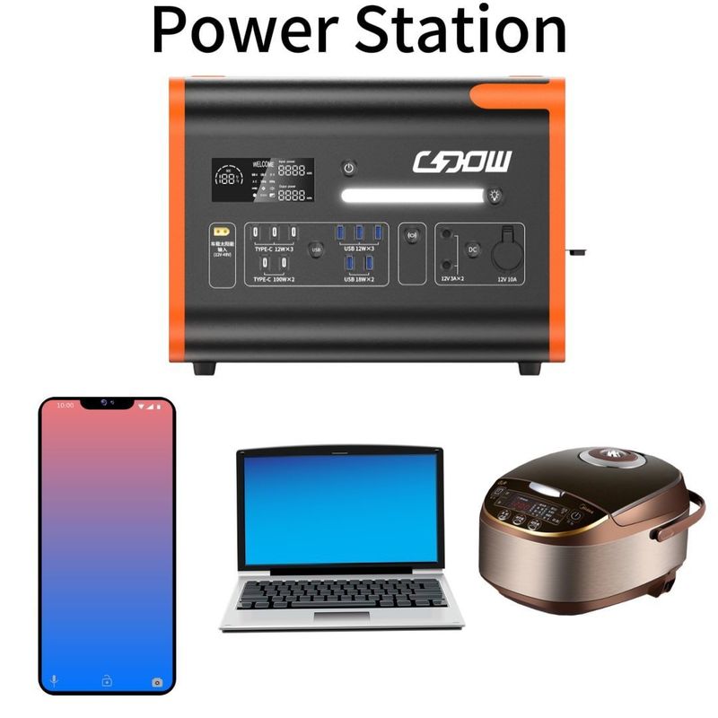 Máy phát điện năng lượng mặt trời 2000W 3000 Cycle Life cho điện di động ngoài trời tại thị trường Đông Á