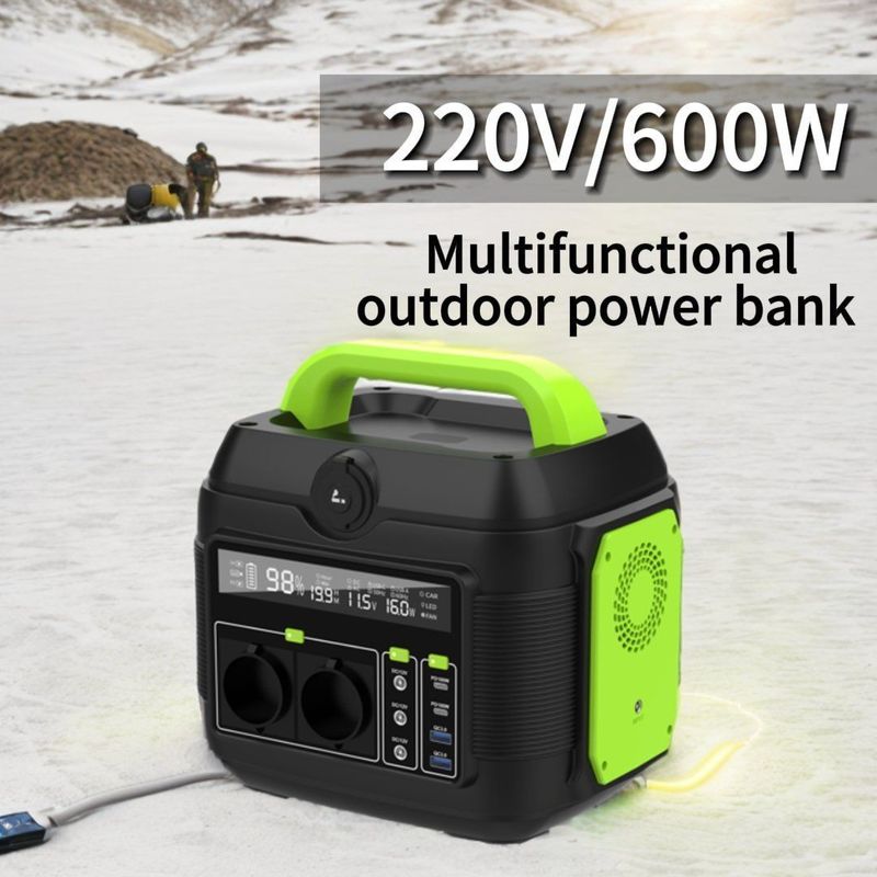 S6 220V 600W Máy phát điện năng lượng mặt trời nhỏ có thể uống Nhà máy điện lithium với tay cầm gấp