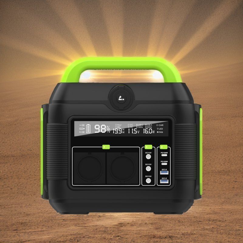 Nhà máy điện 600W Power Bank pin lithium tiết lộ màn hình tinh thể lỏng cho cắm trại