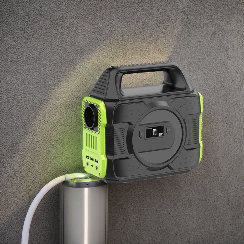 Nhà máy điện hệ thống lưu trữ năng lượng 300W với pin lithium và màn hình tinh thể lỏng