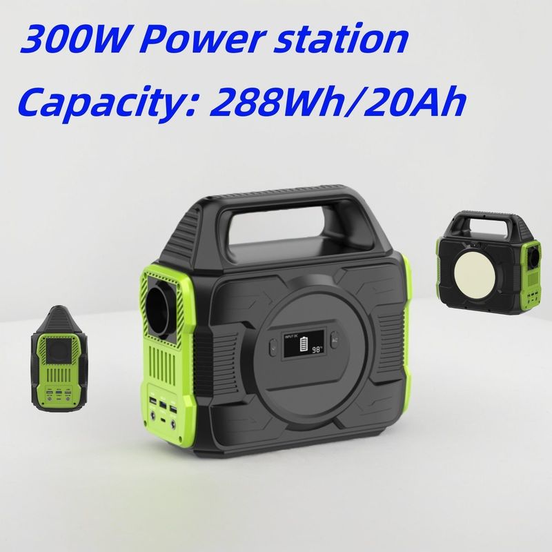 300W AC / DC đầu ra ổ cắm 220V điện khẩn cấp Đường điện di động di động cho máy tính không người lái ban công