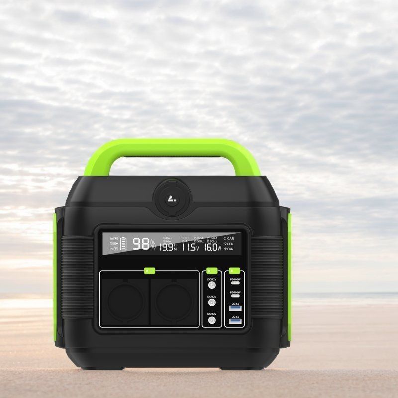 Khởi mở màn hình tinh thể lỏng 600W Sản xuất điện khẩn cấp mini sạc nhanh với ổ cắm AC EU