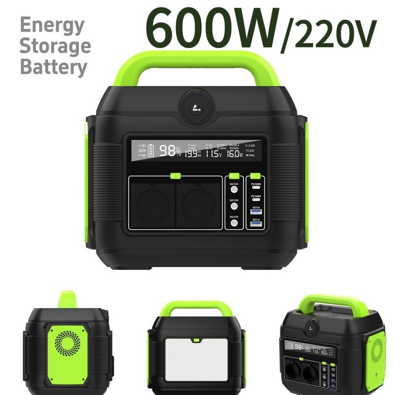 S6 Reveal LCD Display 500W Trạm điện di động nhỏ để sạc máy tính xách tay và điện thoại
