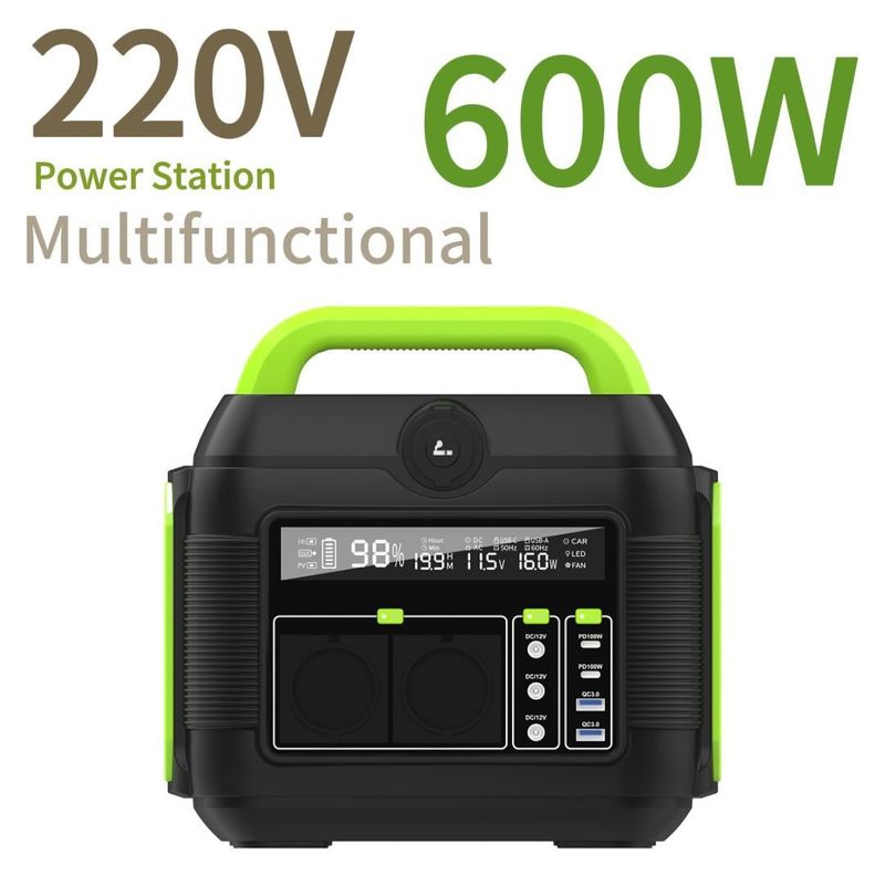 Trạm điện di động 600W 300W 500W 1200W 2200W cho hoạt động ngoài trời là MPPT