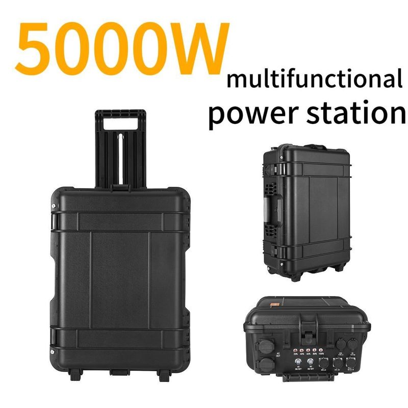 8000W Điện lực đỉnh Nhà máy điện mặt trời di động 2000W 220V 2000wh Cung cấp điện khẩn cấp