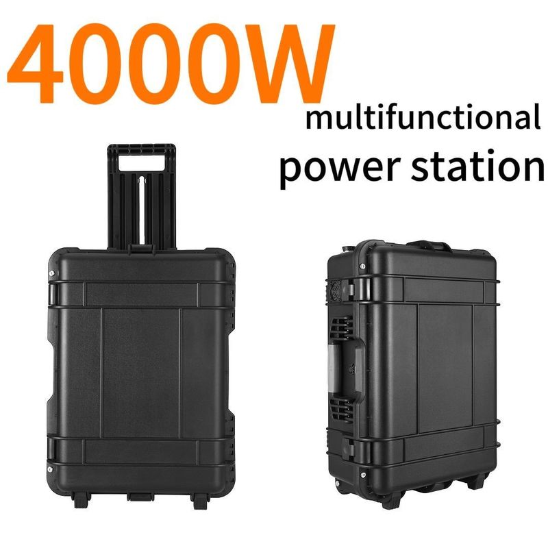 Trạm điện di động 4000W 220V 500wh Output Waveform AC Pure Sine Wave