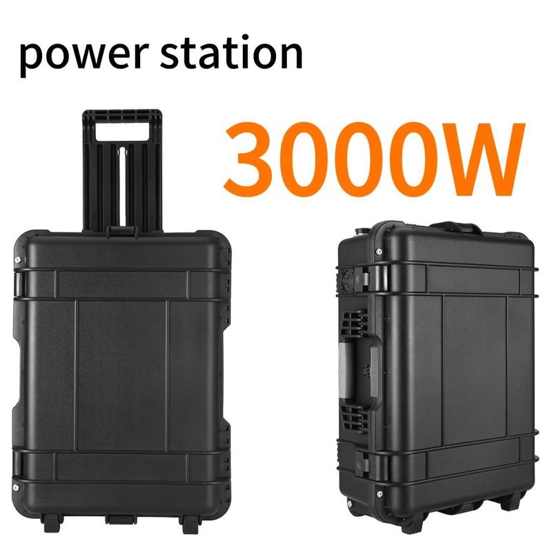 3000W cấp điện khẩn cấp Máy phát điện di động với ổ cắm tất cả thời gian sạc 6-7h