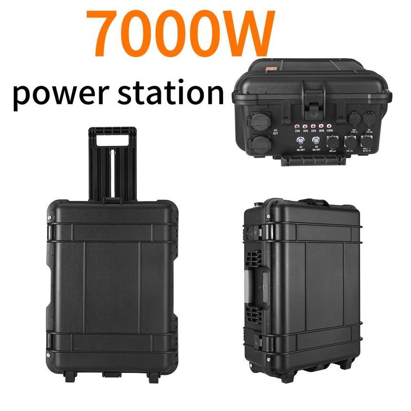 7000W pin Lithium Ternary Điện lực di động di động cho xe hơi và sạc năng lượng mặt trời