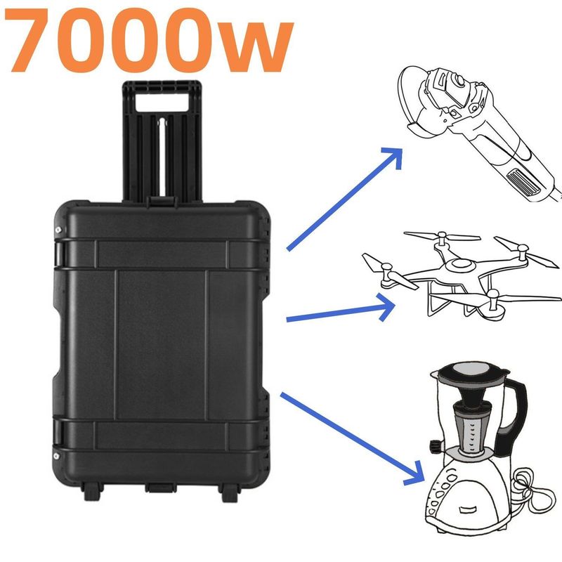 Năng lượng 7000W/6993wh Máy phát điện mặt trời cho ánh sáng ngoài trời 610 * 440 * 250 mm chống nổ