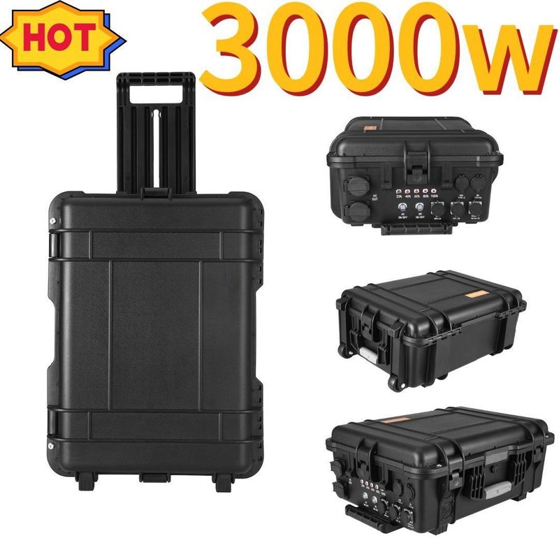 AC Pure Sine Wave Output Portable 3000W Solar Generator cho Camper và RV Backup