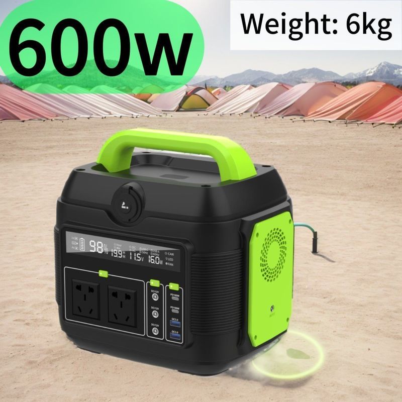 Nhà máy phát điện mặt trời ngoài trời 110V / 220V Trạm điện di động 600W 300W 200W cho RV gia đình