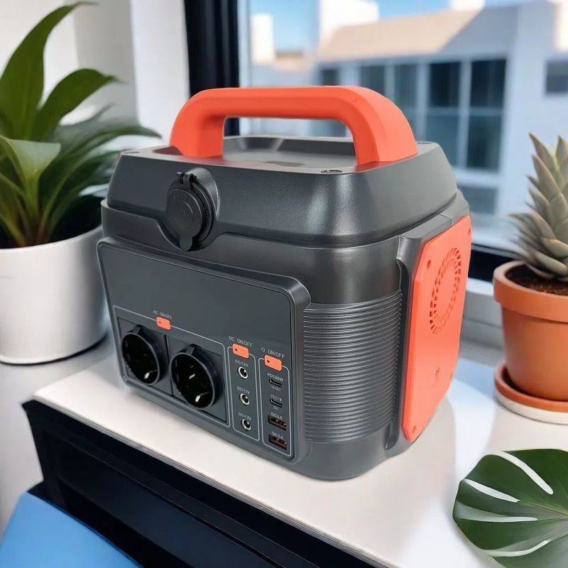Trạm điện di động 600W Có thể tháo rời 576wh/14.4V/40ah Capacity pin Máy phát năng lượng mặt trời