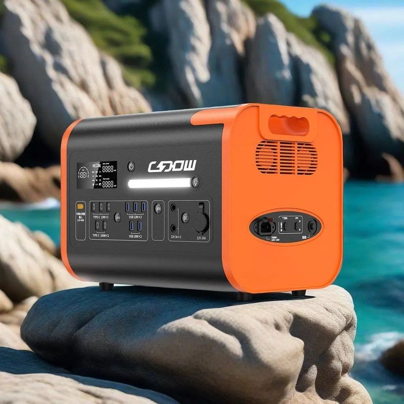 Hệ thống lưu trữ năng lượng 2200W Máy phát năng lượng mặt trời di động với nguồn cung cấp điện không bị gián đoạn