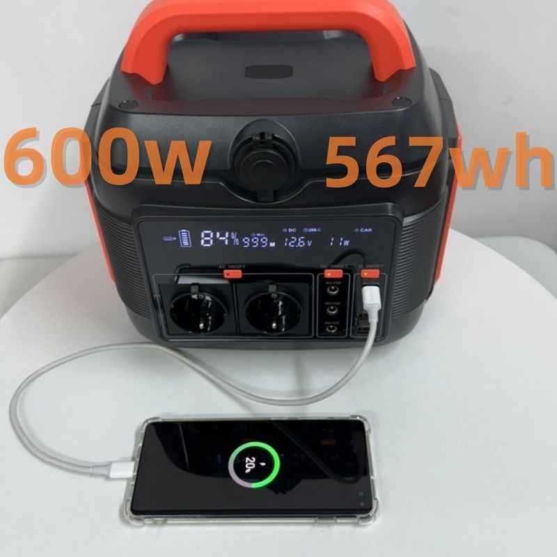 Đơn giản và an toàn trên tàu nhà máy điện 600W288wh Máy phát điện năng lượng mặt trời với ổ cắm AC Un
