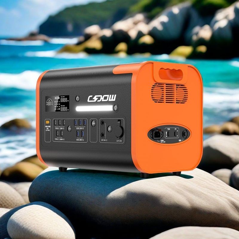 Động cơ phát điện mặt trời ngoài trời ngoài lưới 2200W 2400W với sạc không dây 15W