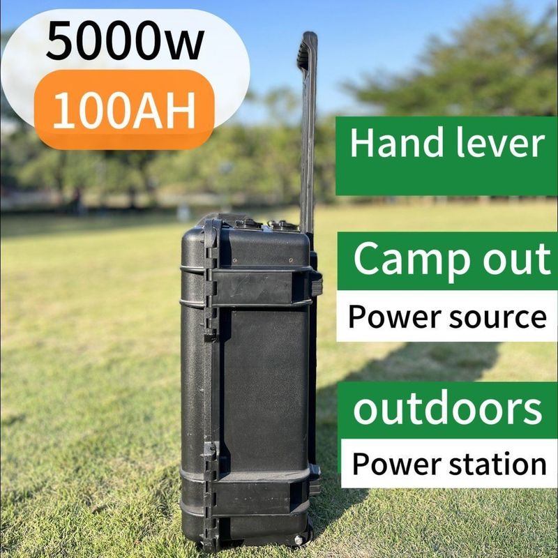 AC Output Socket All 100ah Lithium Iron Phosphate Battery Đen Máy phát năng lượng mặt trời cho trường hợp khẩn cấp