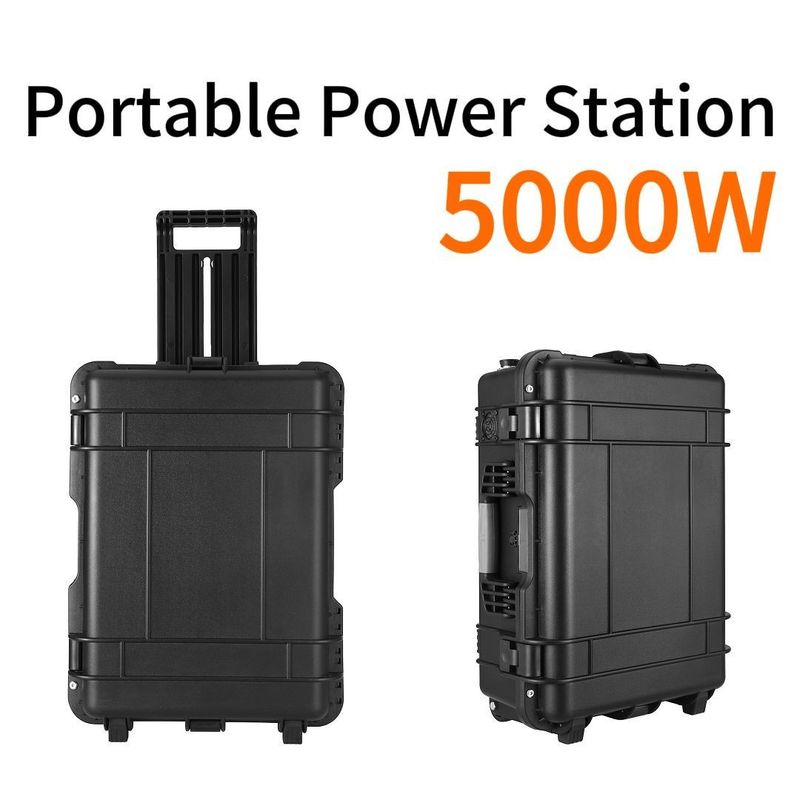 Đường kéo di động và tấm pin mặt trời Máy phát năng lượng mặt trời 5000W cho nhà máy điện khẩn cấp ngoài trời