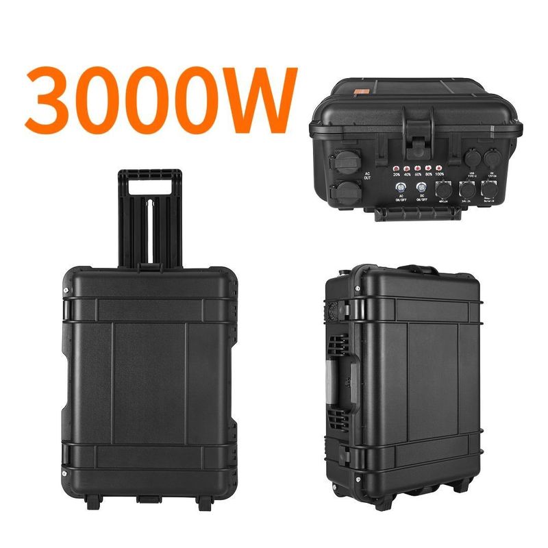LT-30 Capacity High 3000wh 3300W LiFePO4 Battery Đường điện di động cho cắm trại