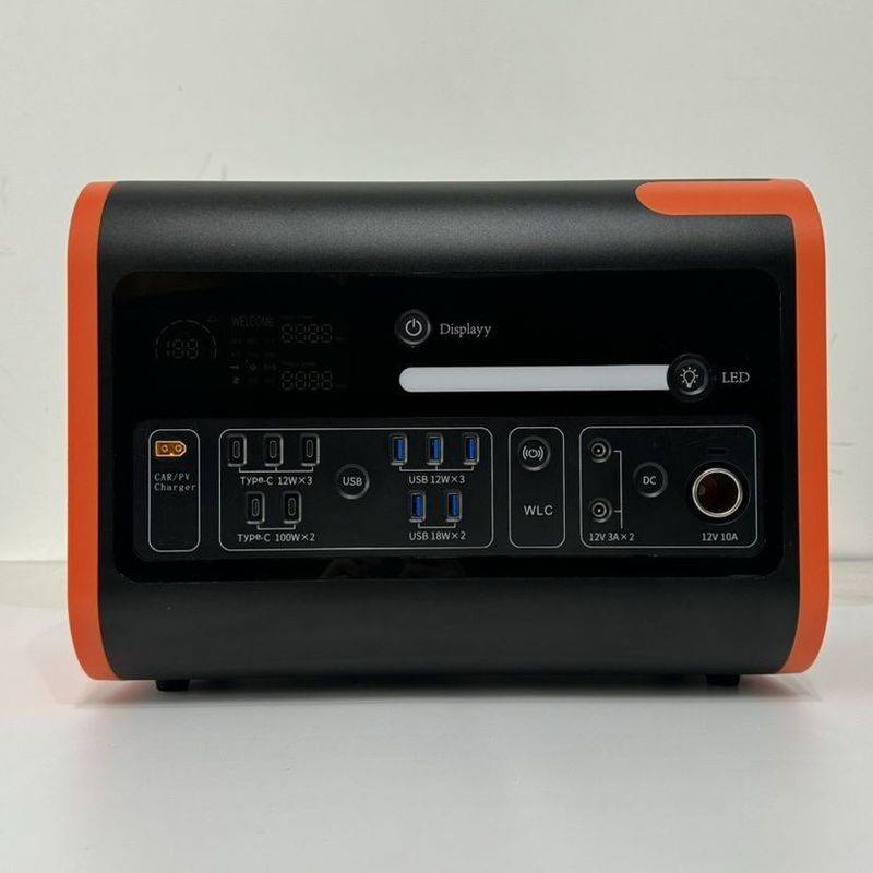 800W năng lượng mặt trời đầu vào 2048wh2200wh Nhà máy điện ngoài trời với và tuổi thọ 2000 lần