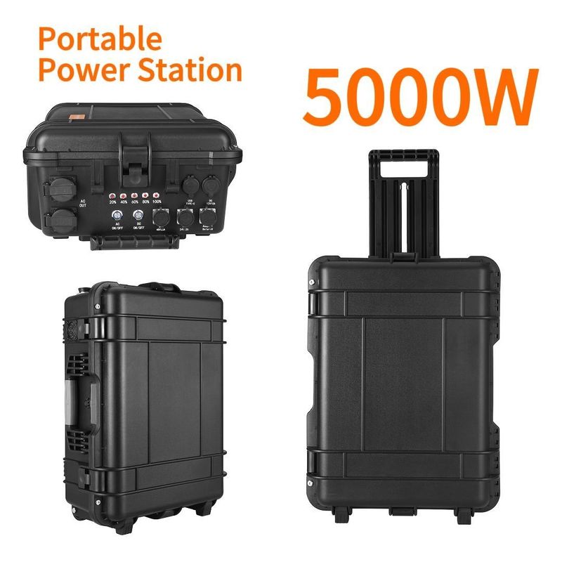 5000W Máy phát điện lớn Trại Lithium Nhà máy năng lượng mặt trời di động với LT-50