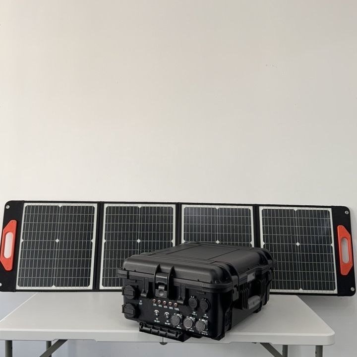Máy phát điện UAV mặt trời 3000W Nhà máy điện di động ngoài trời chức năng bảo vệ nhiều