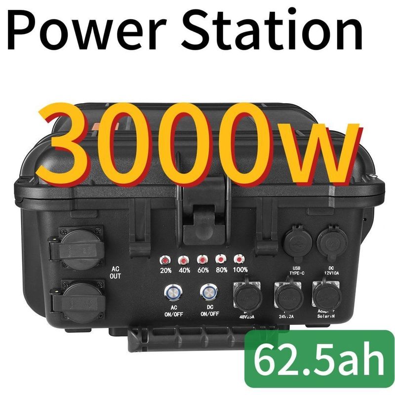 Phương tiện năng lượng mặt trời máy bay không người lái khẩn cấp 3000W 62.5ah Nhà máy điện với chứng nhận CE.Un38.3