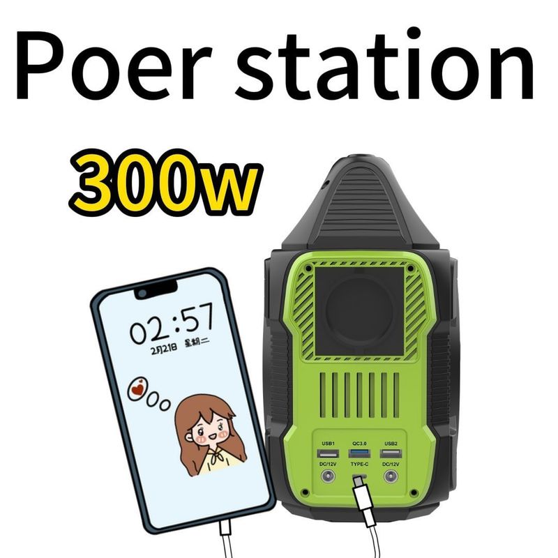 Pin di động 200W/300W/600W/1500W Động cơ năng lượng mặt trời dự phòng