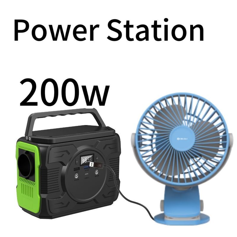 Nhà máy điện di động ngoài trời giá cả phải chăng và 200W với USB1/USB2 Xuất khẩu 5V/2.1A