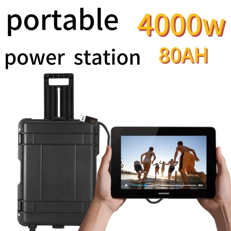 4000W80ah/UPS Pure Sine Wave BMS Hệ thống pin cho giải pháp năng lượng di động