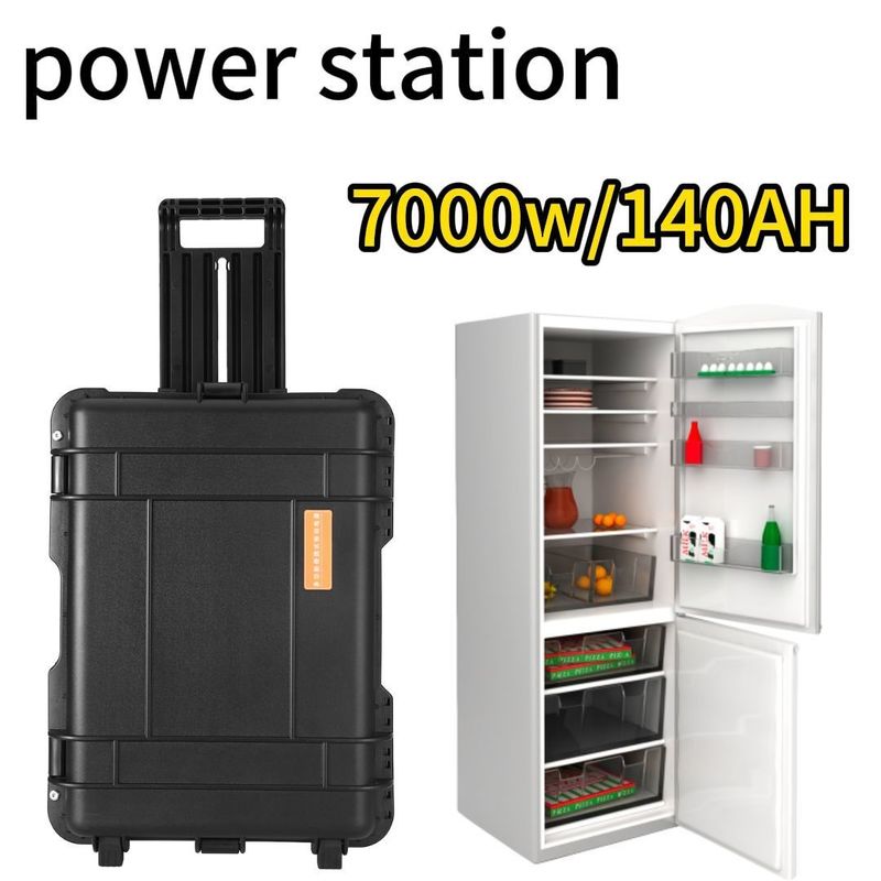 AC Pure Sine Wave Output 7000W Trạm điện mặt trời di động để sạc ngoài trời và lưới