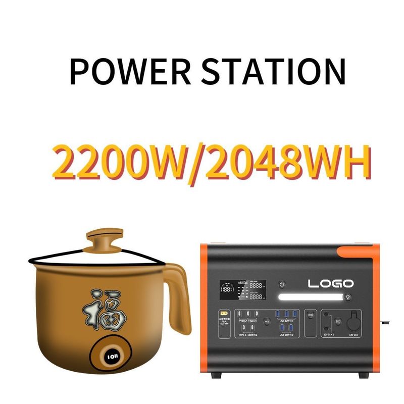 Long Life Span LiFePO4 pin 2048ah cho Cắm trại Công việc đánh cá Trạm điện di động
