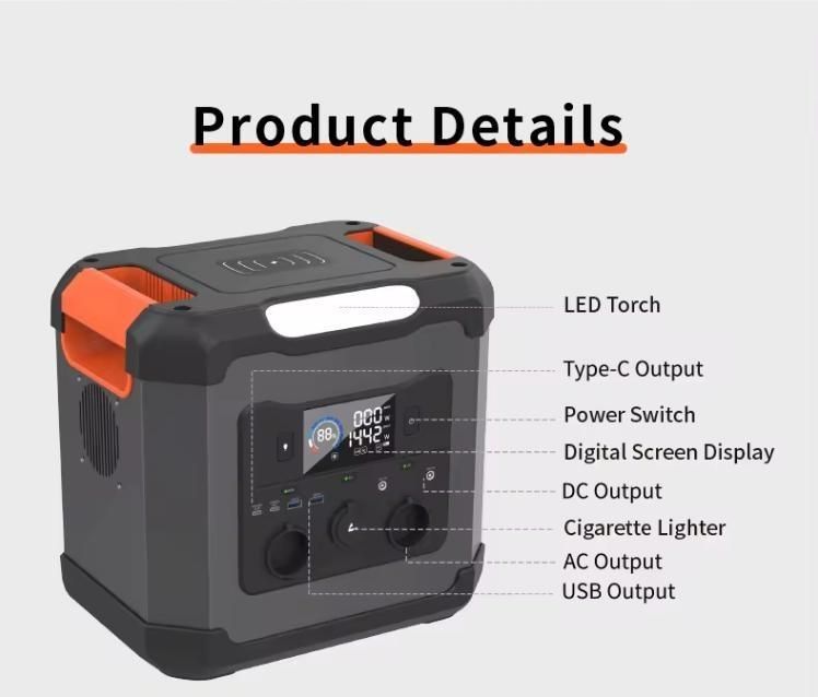 Inverter Inverter hai chiều 1500W cho nhà Uav Nhà ngoài trời Đường điện di động