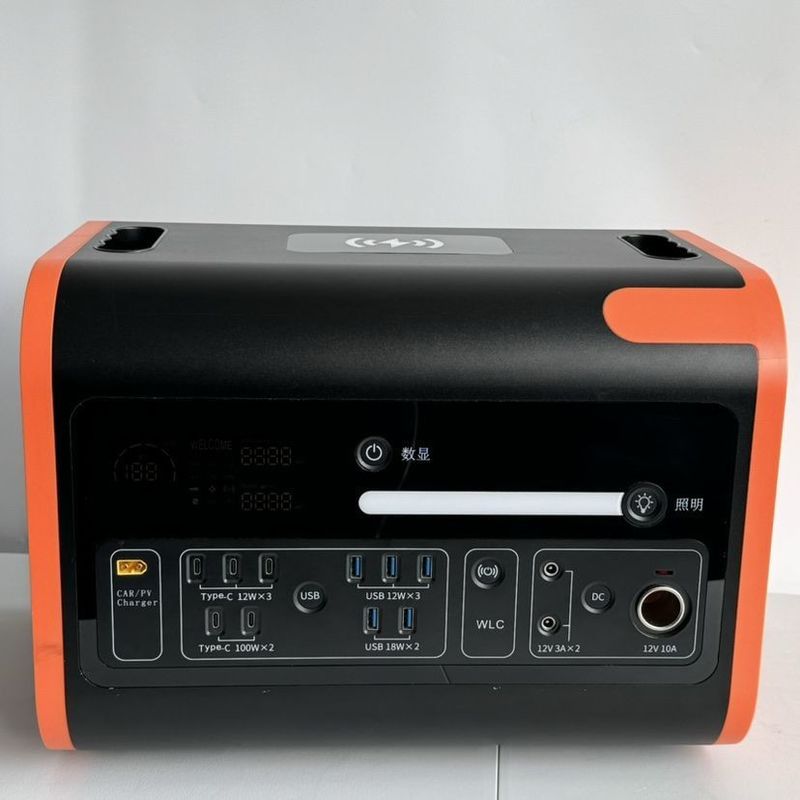 Trạm điện di động 2200W Pure Sine LiFePO4 UPS Backup Battery cho cắm trại ngoài trời
