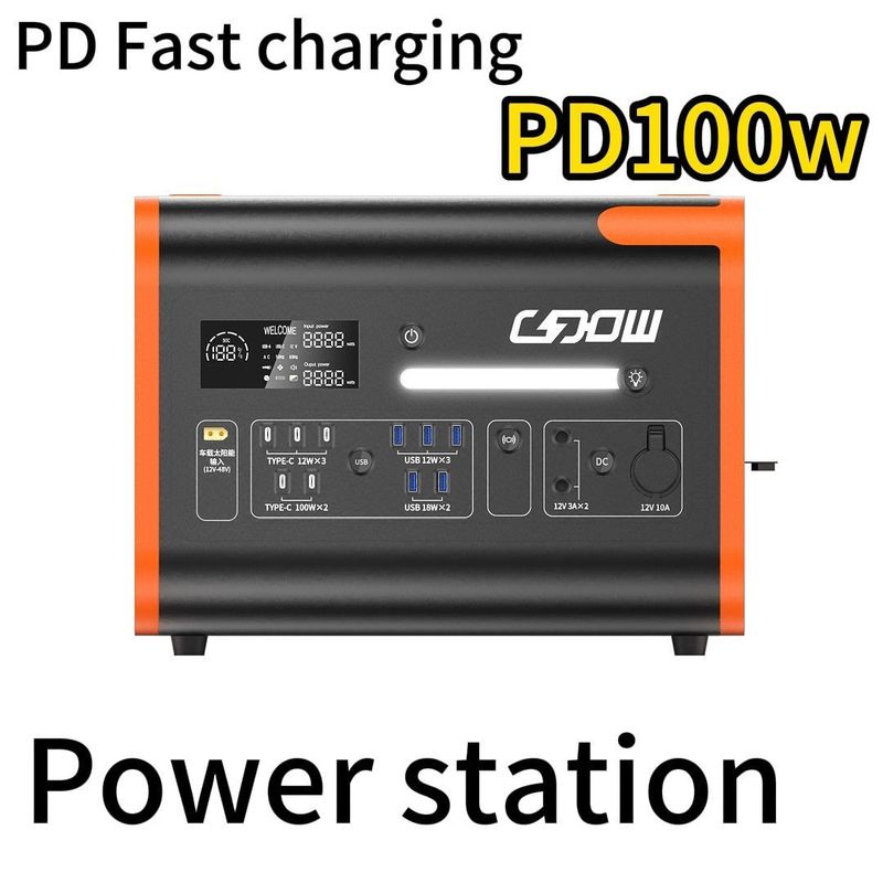 2200W/40ah AT22 AC Output Socket Nhà hàng Lưu trữ năng lượng Điện ngoài trời Nhà máy điện