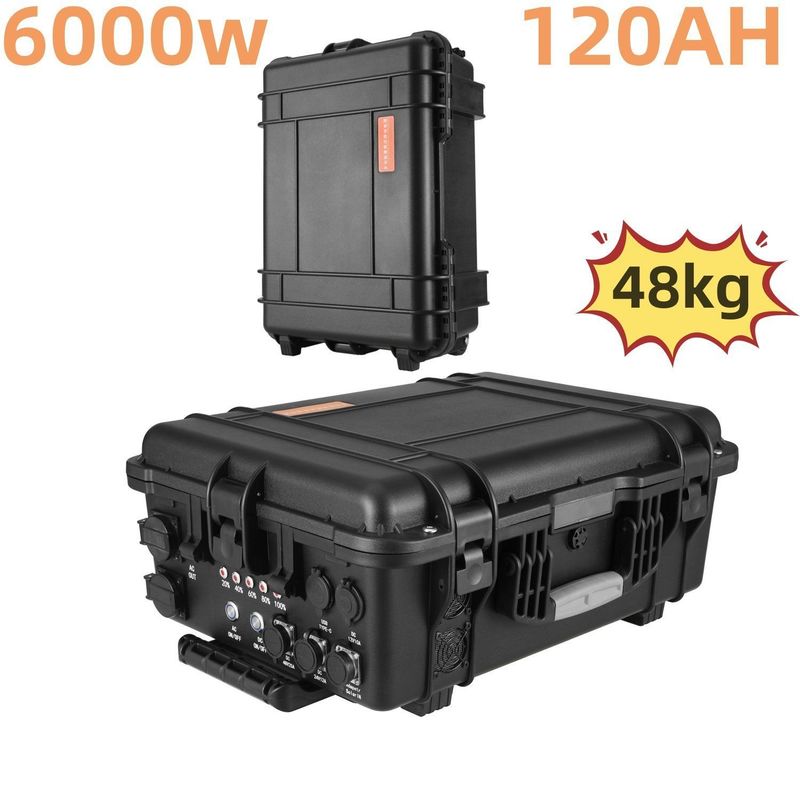 AC Pure Sine Wave 6000W/120ah Máy phát năng lượng mặt trời cho nhà và giải pháp năng lượng ngoài trời