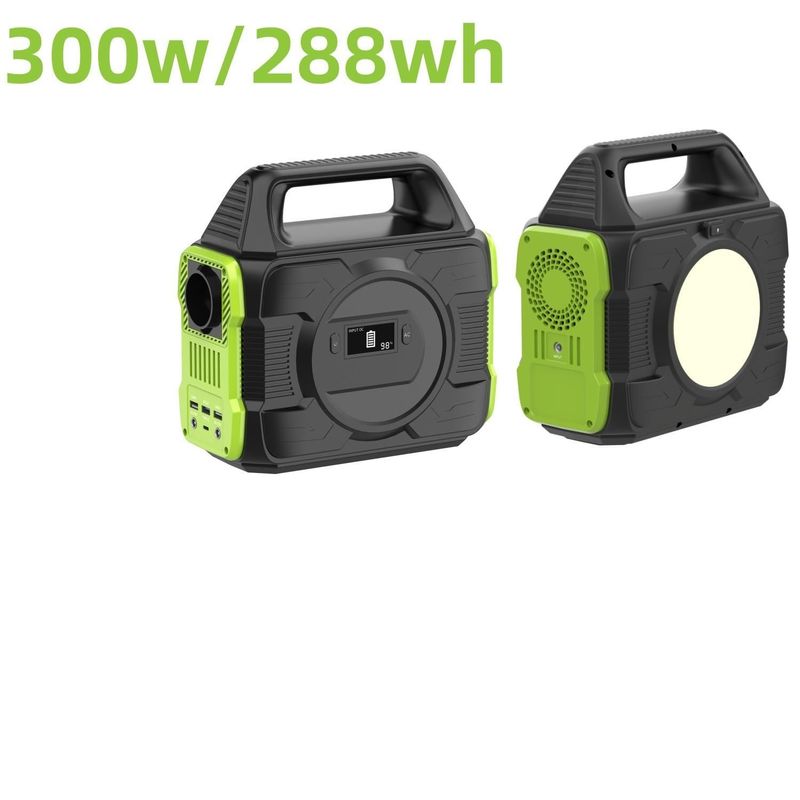 300W/288wh Máy phát năng lượng mặt trời cho gia đình Trạm điện ngoài trời với màn hình LCD