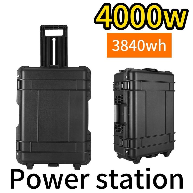 4000W Điện năng xuất LiFePO4 Trạm điện di động cho tình huống khẩn cấp và đi du lịch