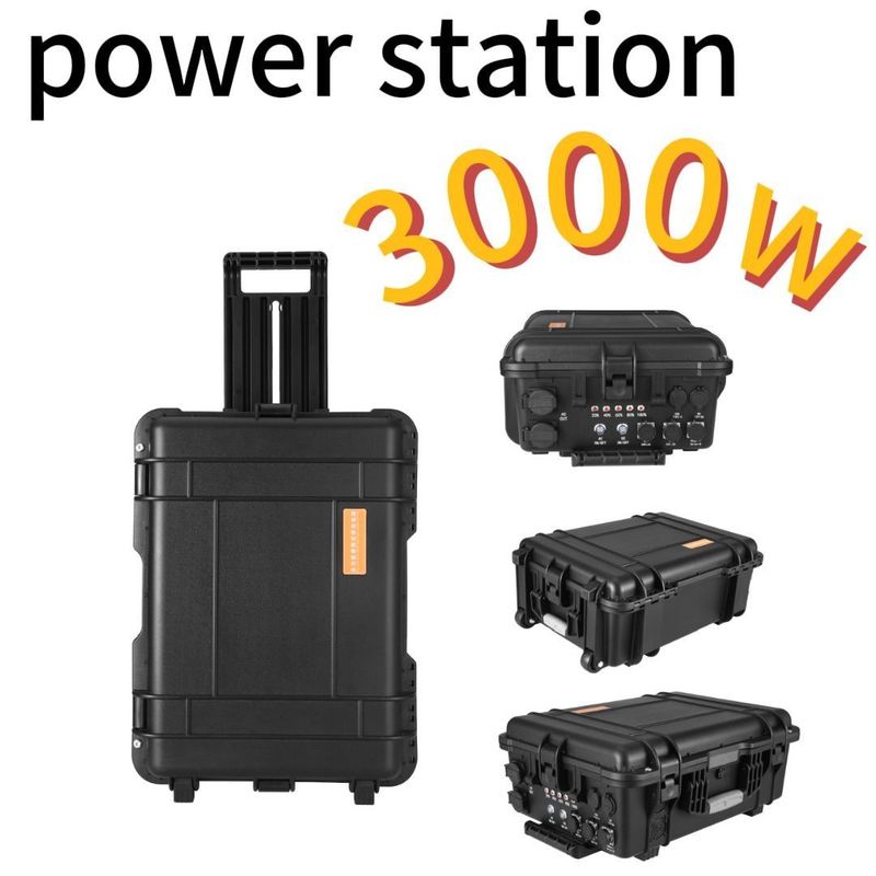 Du lịch 3000W/220V/110V/UPS Pure Sine LiFePO4 Backup Battery Cắm trại Trạm điện di động
