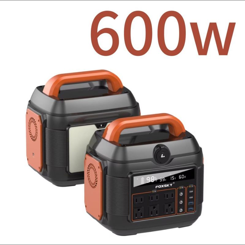 600W 300W 1200W / 110V / 220V Trạm điện di động công suất lớn cho gia đình khẩn cấp