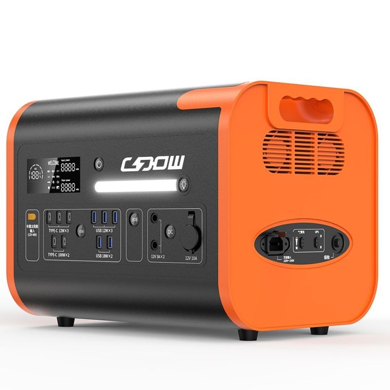 Liên Hiệp Quốc AC Socket Điện tích di động di động 2200W Sản xuất năng lượng mặt trời sạc không dây