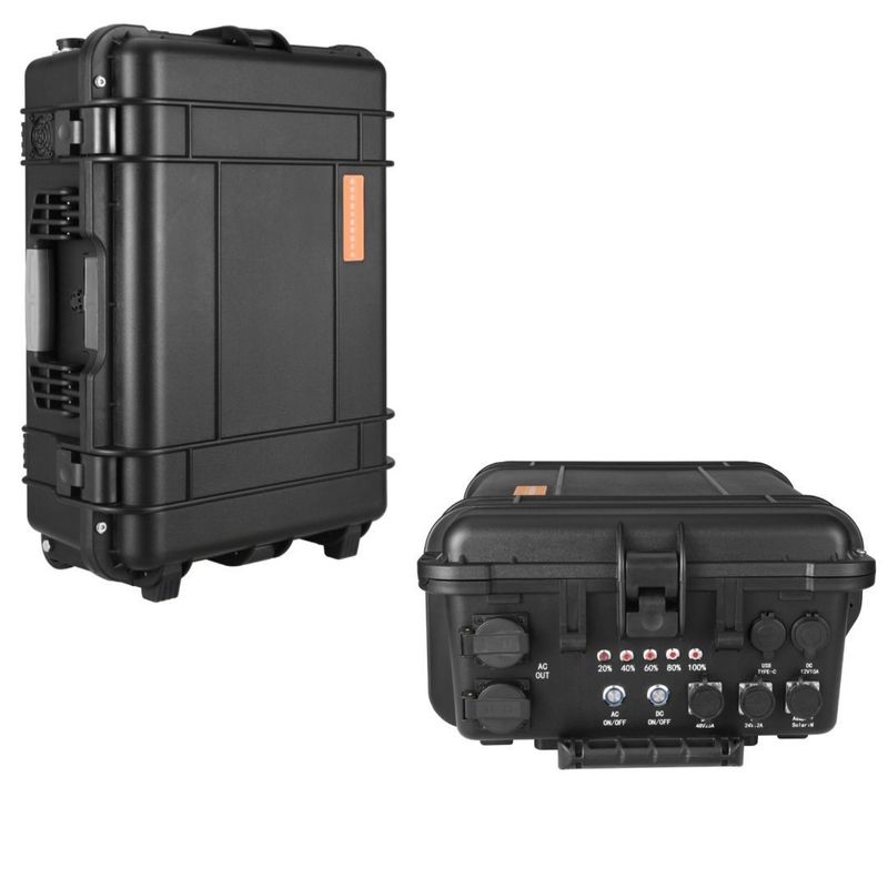 Trạm điện di động 110V/220V/3000W/4000W/5000W Black Lithium Battery Emergency CE.Un38.3