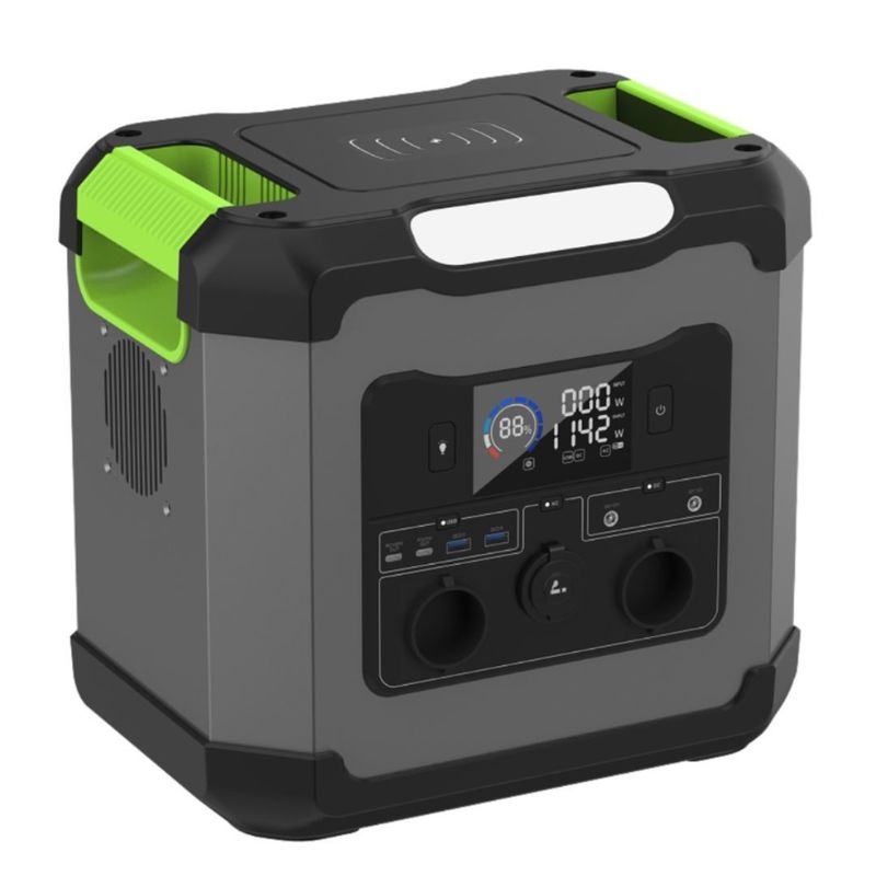 Năng lượng nóng 1500W/2000W/1200W Trạm điện mặt trời di động với đầu ra loại C1 12V/3A