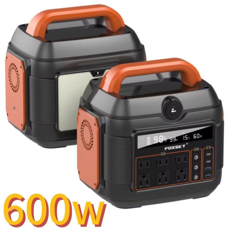 Trạm điện di động 600W để lưu trữ năng lượng dự phòng và hoạt động ngoài trời
