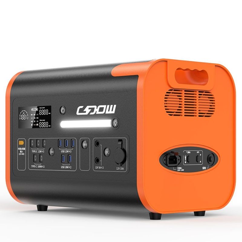 Nhà máy điện di động ngoài trời cắm trại 40ah/2200W với màn hình hiển thị tinh thể lỏng