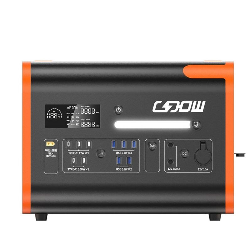 2200W/2048wh Trạm điện di động Bảng năng lượng mặt trời Chế độ sạc 2000 lần tuổi thọ