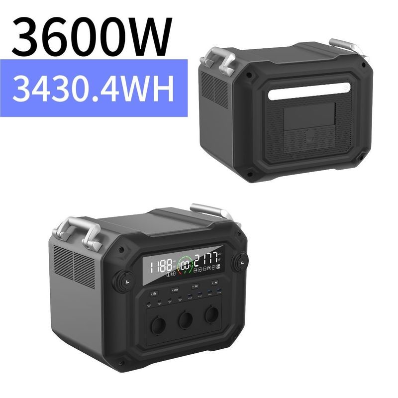 Máy biến đổi hai chiều 3600W/3430.4wh Cung cấp điện di động đa chức năng cho ngoài trời