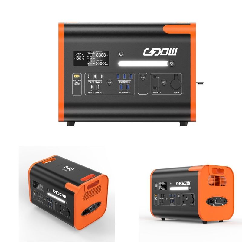 Lưu trữ năng lượng Trạm điện di động Sạc không dây 15W Điện năng lượng cố định 3500W