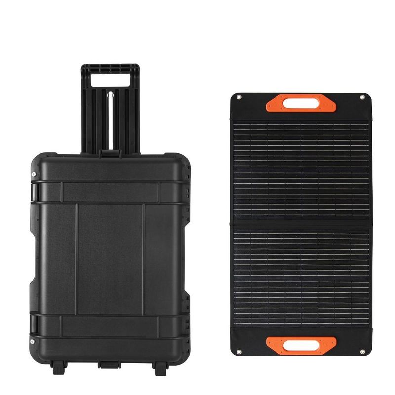 Trạm điện di động ngoài trời với bộ biến đổi sóng sinus tinh khiết 3000W và pin LiFePO4